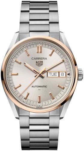 TAG Heuer Carrera Day Date Stainless Steel - Red Gold / Champagne / Bracelet